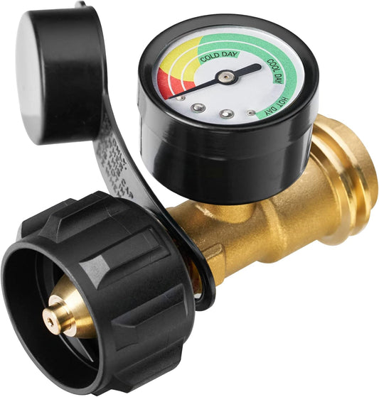 🔥Last Day 49% OFF 🔥 Universal Propane Tank Gauge for 5-40 Pound LP Tanks | Gas Level Indicator for Grill, Heater, RV Camper, QCC1/Type 1 Connection